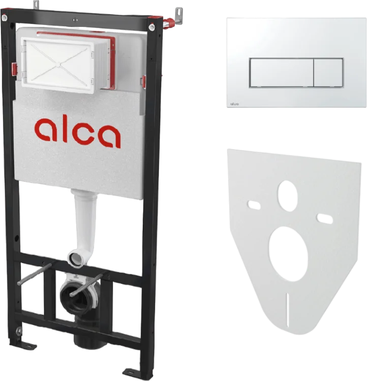 Система инсталляции для унитазов AlcaPlast AM101/1120-4:1 M571-VE-01 кнопка смыва хром