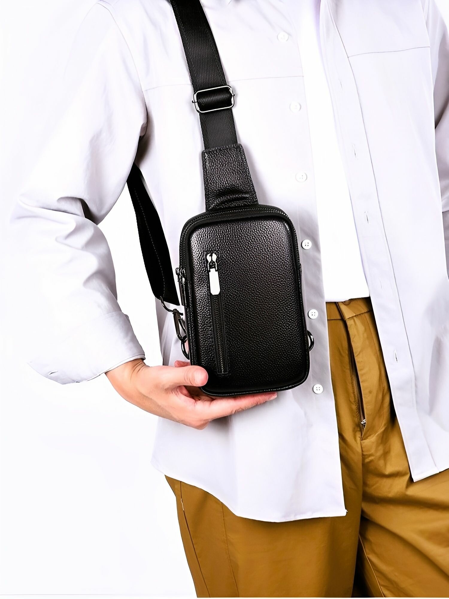 Сумка КожаноFF, фактура матовая, черный — фото 1