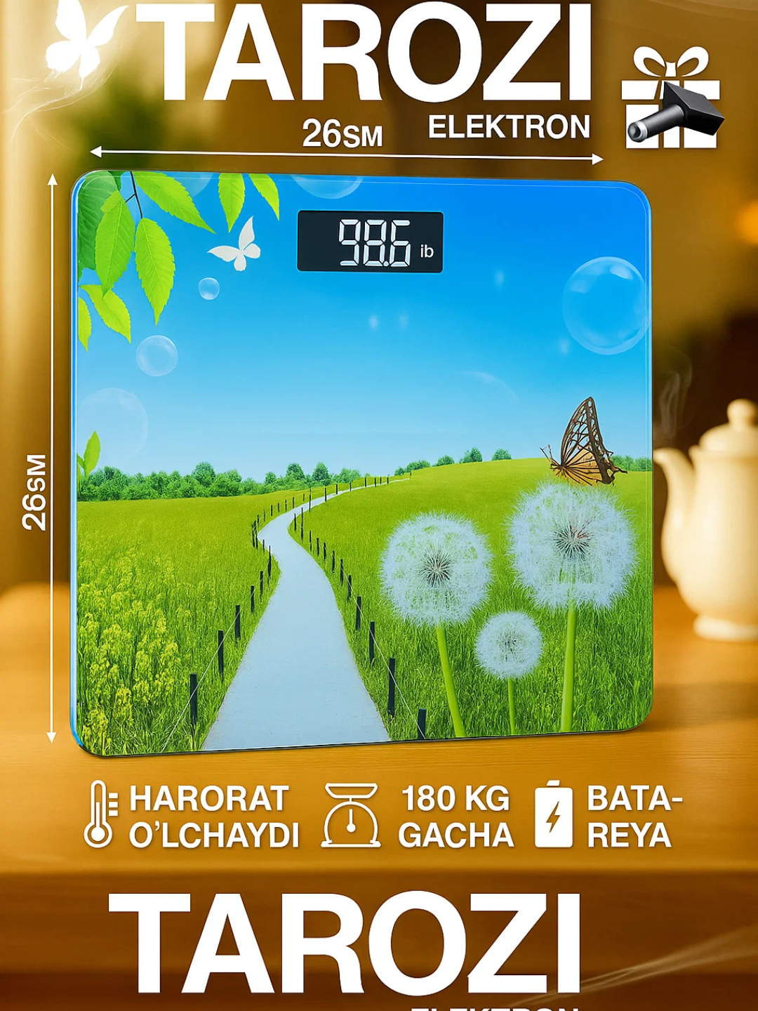 Электронные весы, бытовые, напольные, прозрачное стекло, прямоугольные, до 180 кг