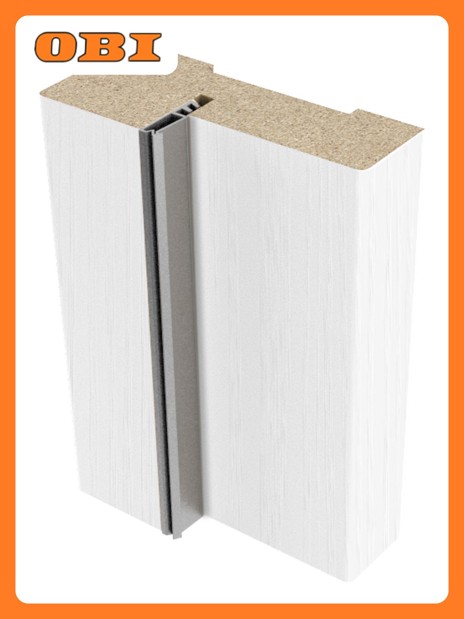 Коробка дверная с уплотнителем (26х70мм) ПВХ (1шт.) шале белый