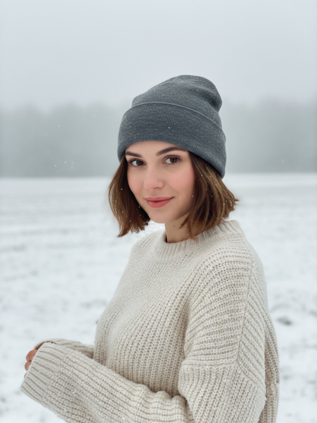 Шапка-бини для женщин