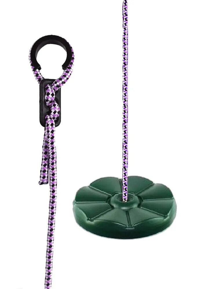 Пластиковые качели-диск Лиана Midzumi, зеленые нагрузка до 100 кг — фото 1