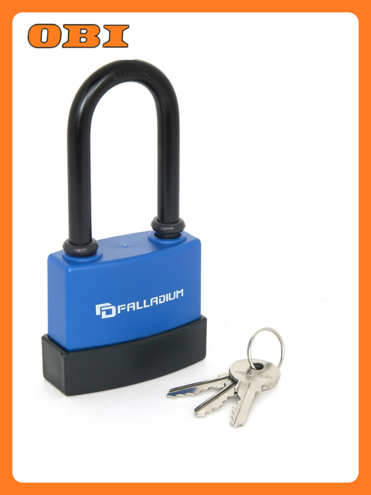 Навесной замок PALLADIUM 907WP-65L всепогодный черный 3 ключа