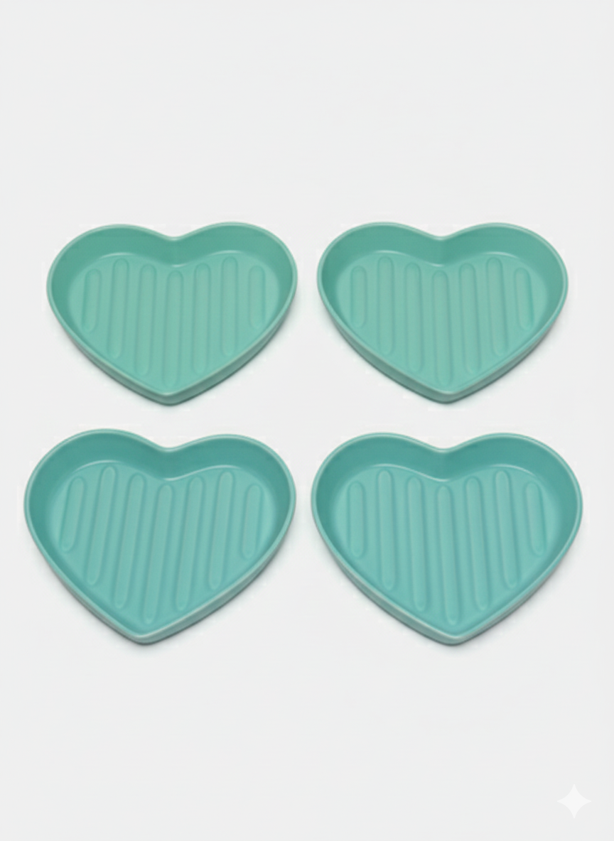 Тарелки GOLD HAPPY KITCHEN, керамика, красный, форма сердце, диаметр 24 см