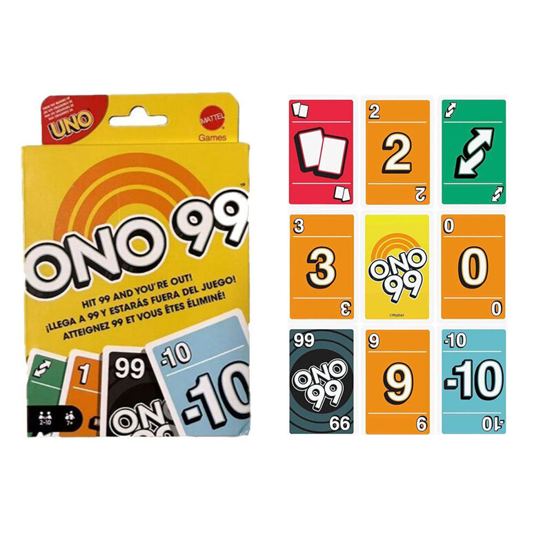 Карточная игра Mattel Games ONO 99 от создателей UNO для детей, взрослых и всей семьи. Добавляйте цифры и не превышайте 99
