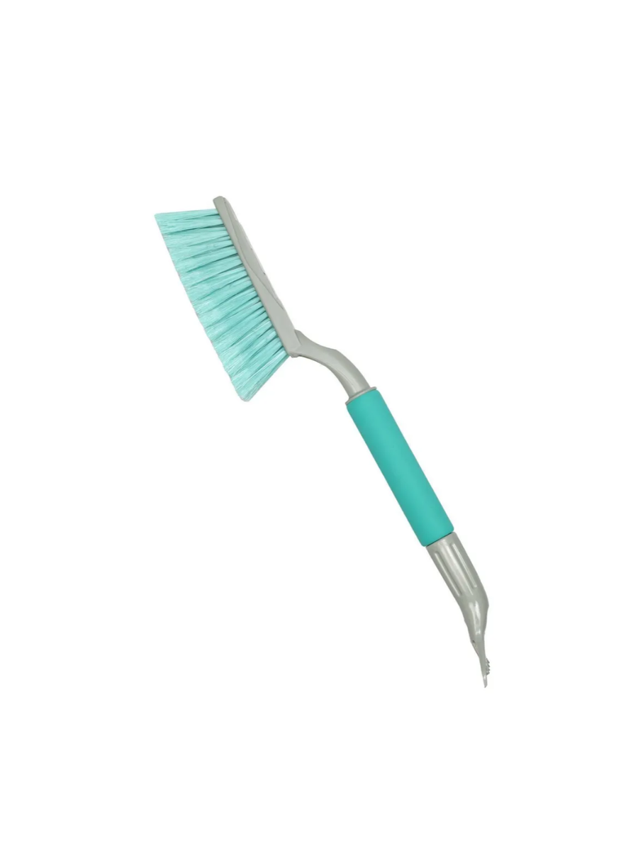 Щетка для снега FEHU FSB03, с мягкой накладкой, со скребком, 48 см, бирюзовая, серая