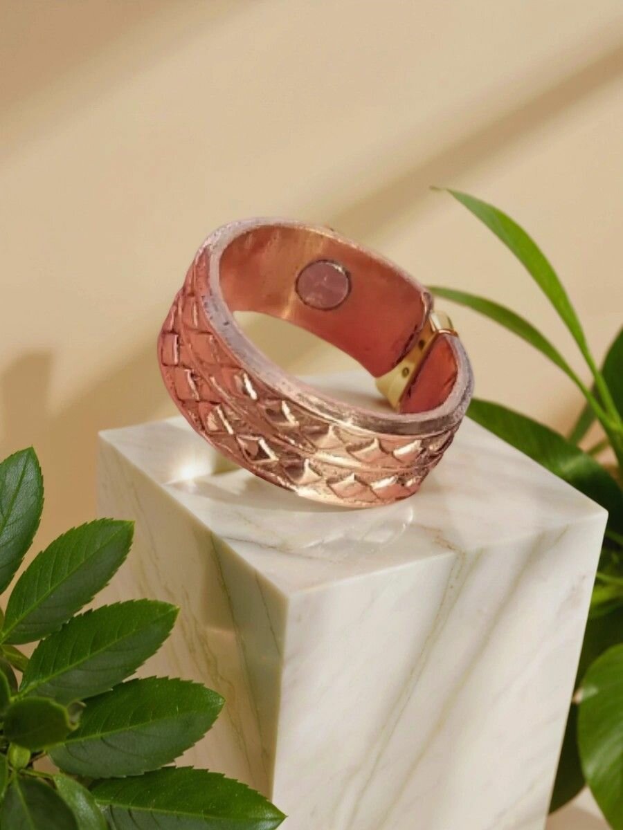 Кольцо Basket, безразмерное, коричневый — фото 1