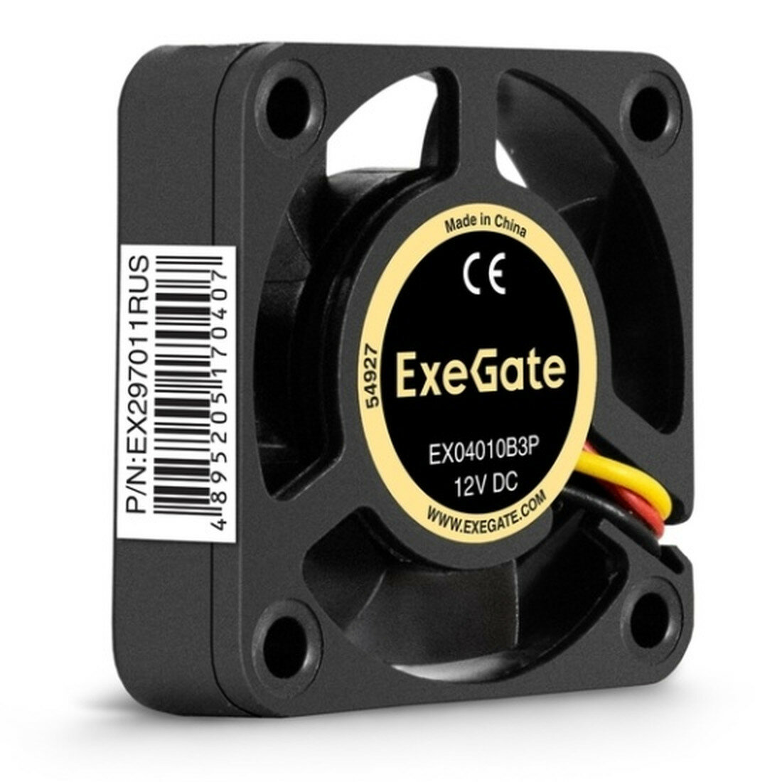Вентилятор для корпуса Exegate EX04010B3P 12В DC 40x40x10мм 3pin (EX297011RUS)