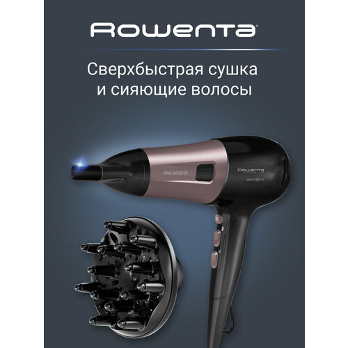 Фен Rowenta CV5940F0 RU, черный/розовый