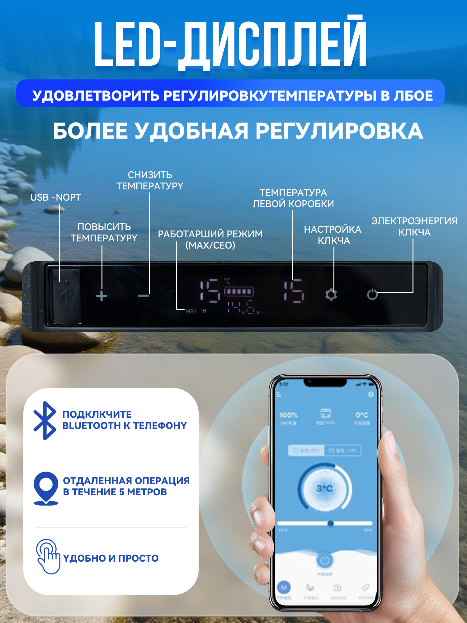 Автохолодильник компрессорный FL35, 12/24/220 В — мощный холодильник для автомобиля, кемпинга и дальних поездок — фото 1