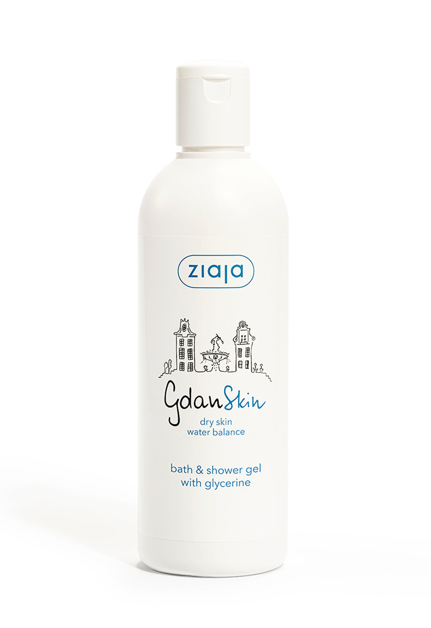 Гель для душа Ziaja GdanSkin, глицерин, 90 % натуральных ингредиентов, 300мл