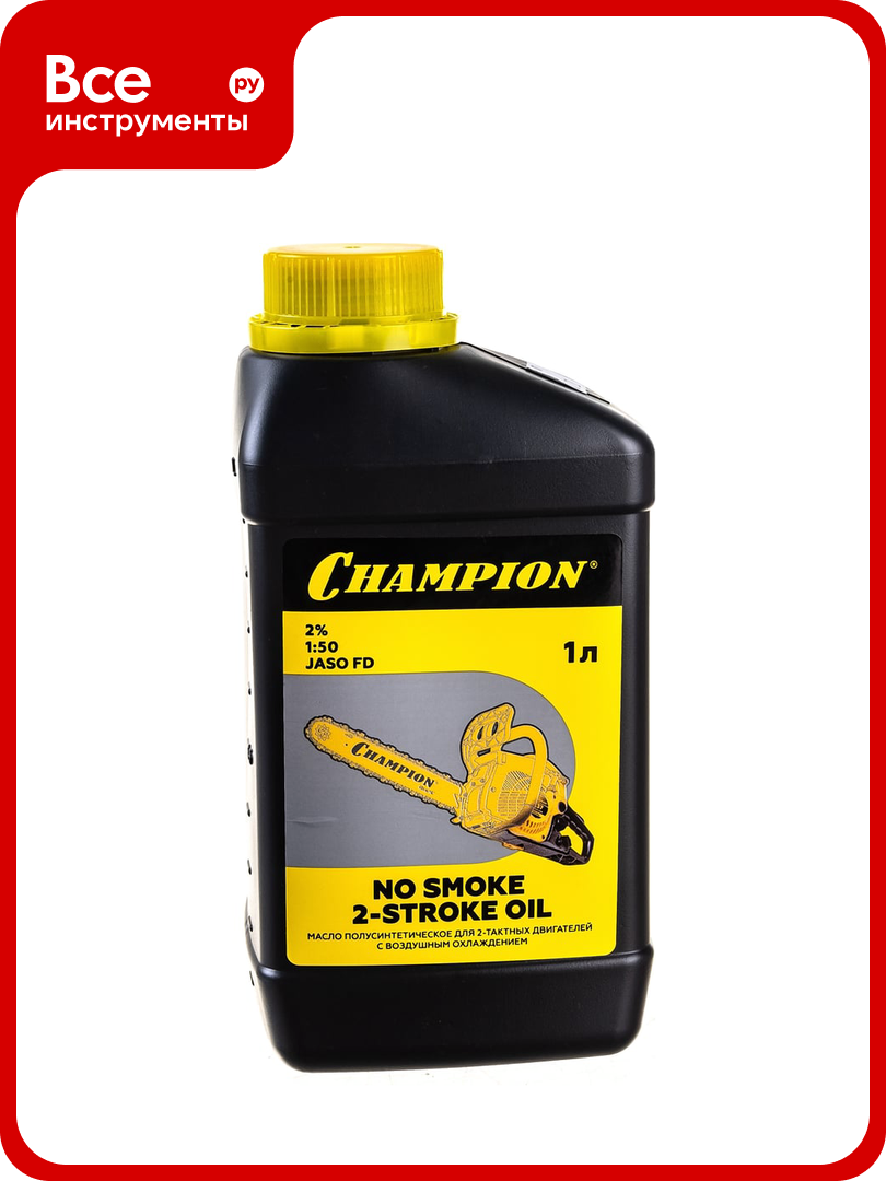 Масло для 2-тактных двигателей полусинтетическое JASO FD 1 л Champion 952830