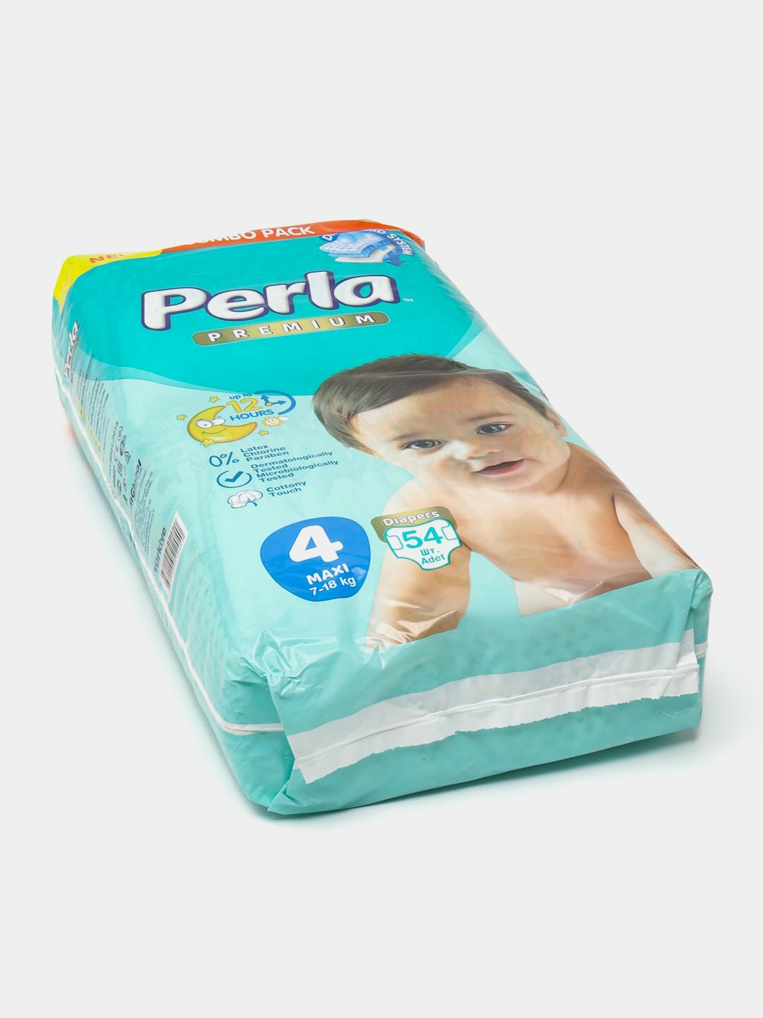 Подгузники Perla Premium размер №4 для детей 7-18 кг, упаковка 54 штуки — фото 1