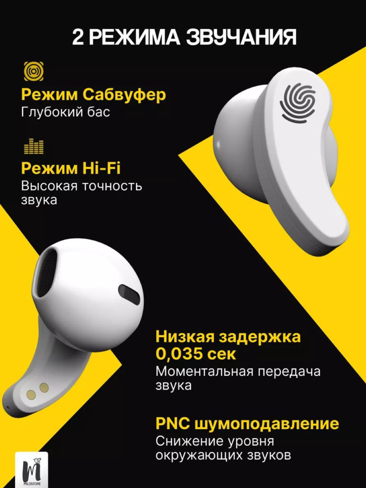 Беспроводные наушники Blue Spectrum Best Voice, для iPhone и Android