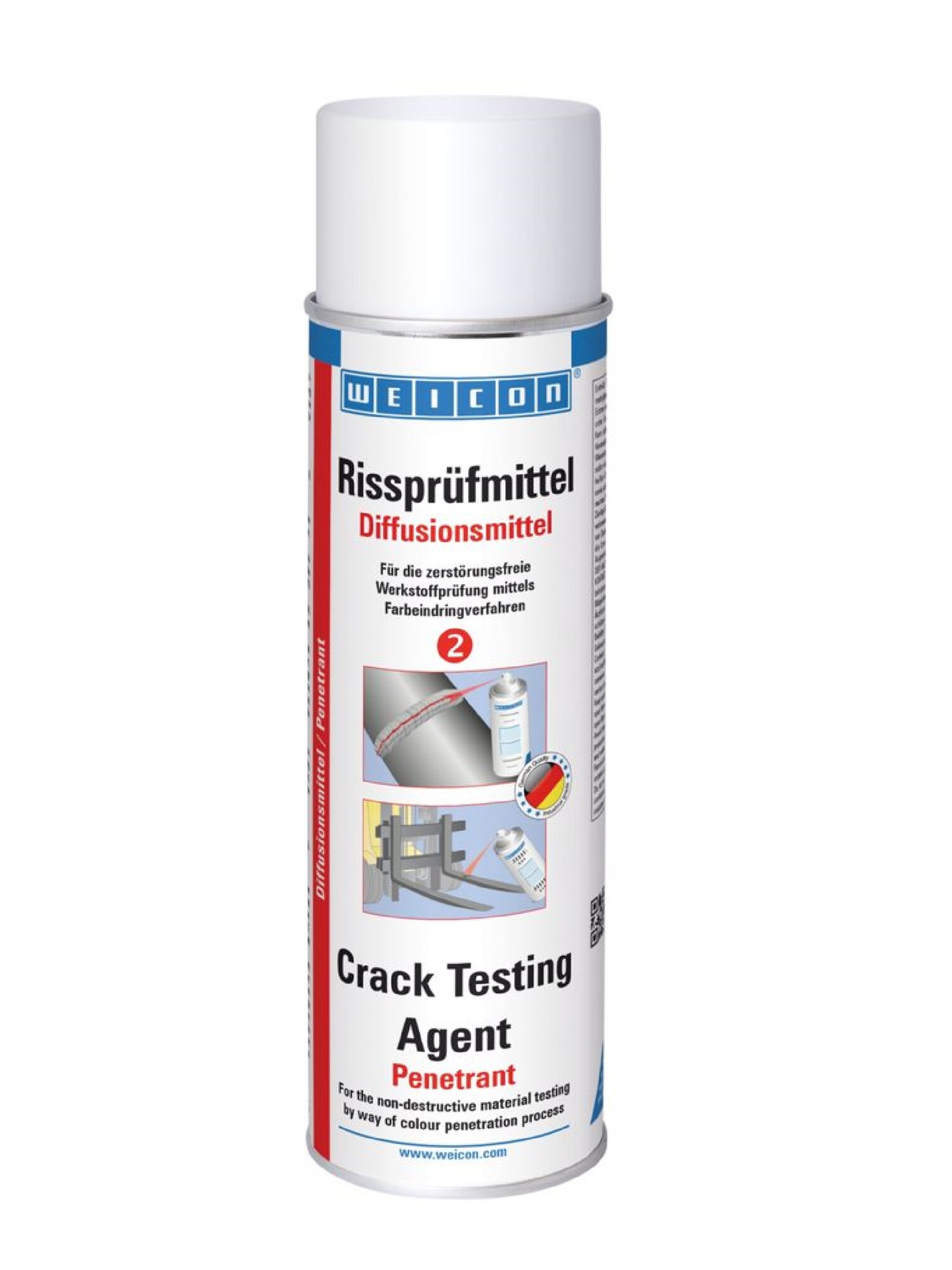 Спрей для выявления трещин: Диффузор, окрашивающий спрей для цветной дефектоскопии WEICON, 500 мл