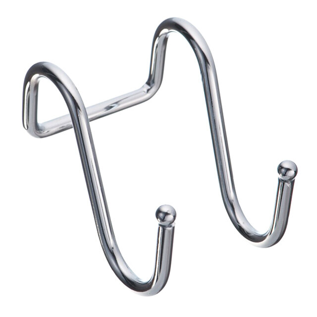 Крючок для рейлинга двойной 65х55х45мм хром декорированный