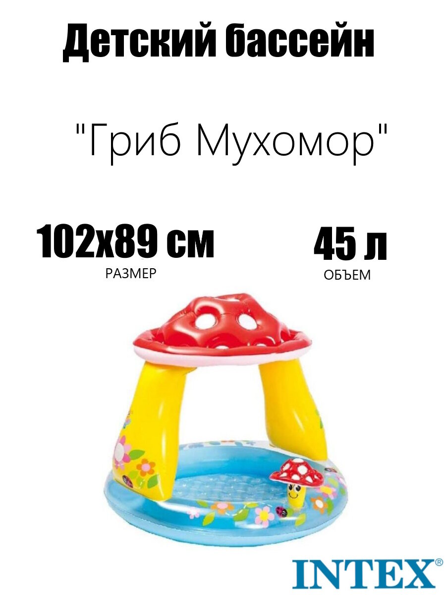 Детский надувной бассейн 102х89см 