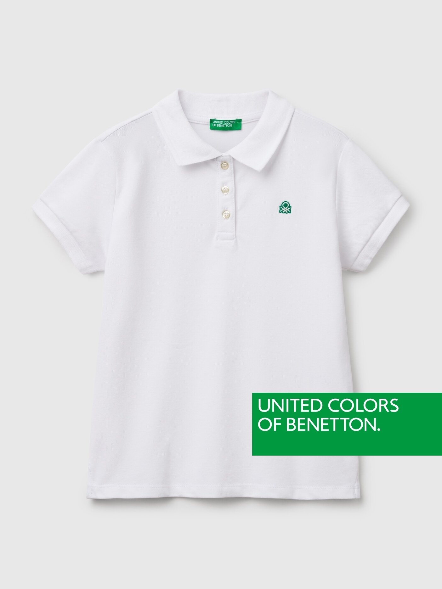 Поло UNITED COLORS OF BENETTON, размер KL, белый