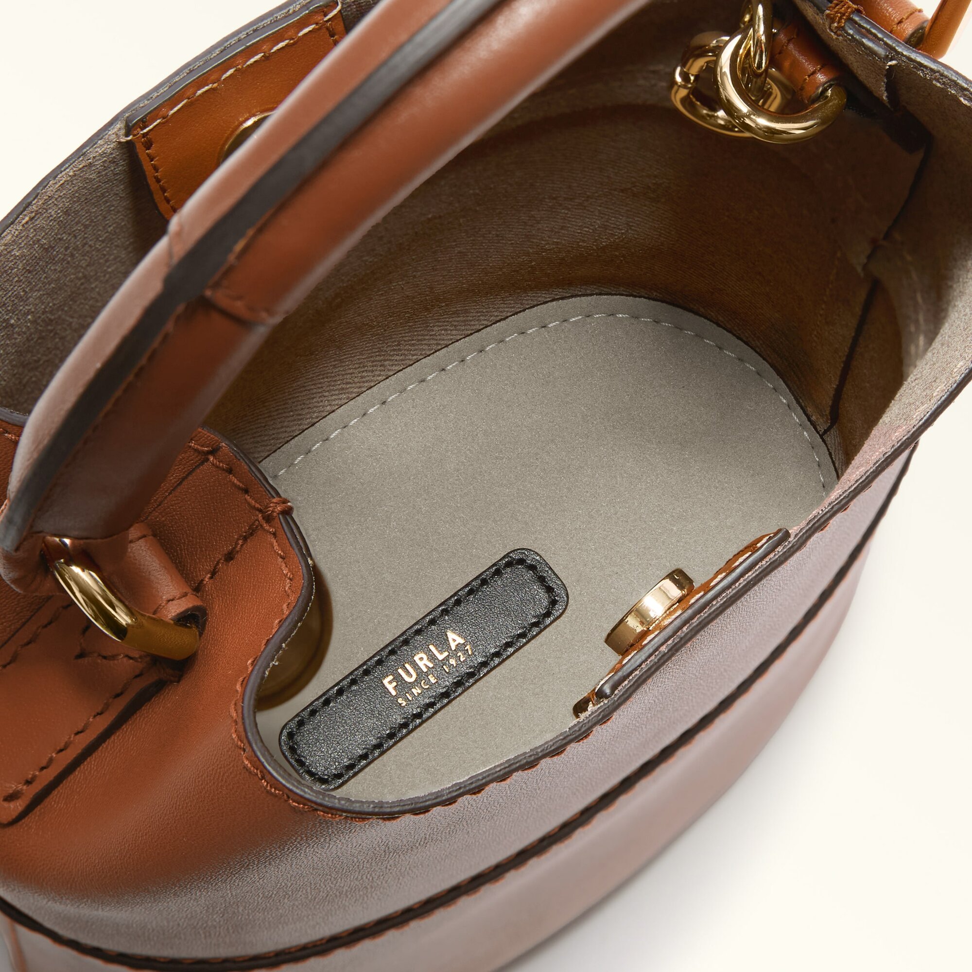 Сумка ведро FURLA, коричневый — фото 1