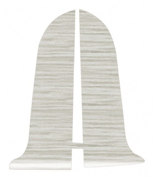 Заглушки для плинтуса MIXTON / Микстон Rico Leo с текстурой левая и правая ПВХ цвет ясень серый 56×10мм 2шт. / строительство и ремонт