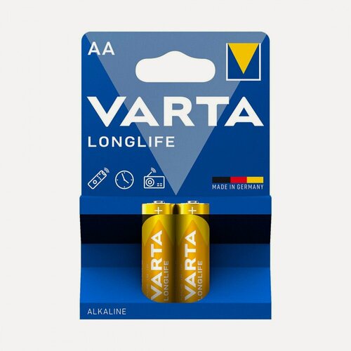Изображение товара Батарейка VARTA Longlife LR06 AA, 2 штуки (2 штуки в одном блистере)