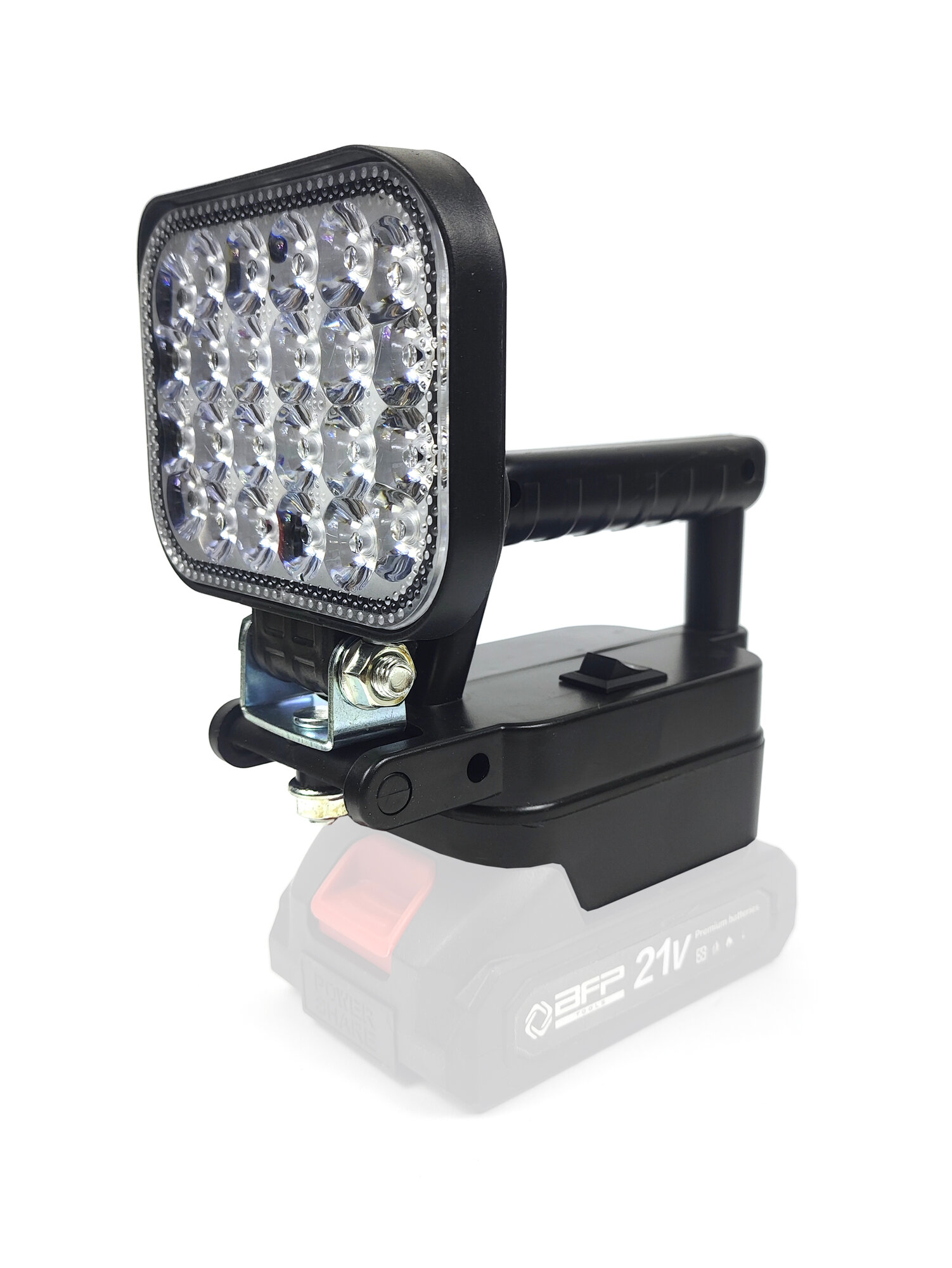 Прожектор для аккумулятора 18В - 21В 24 светодиода два выхода USB