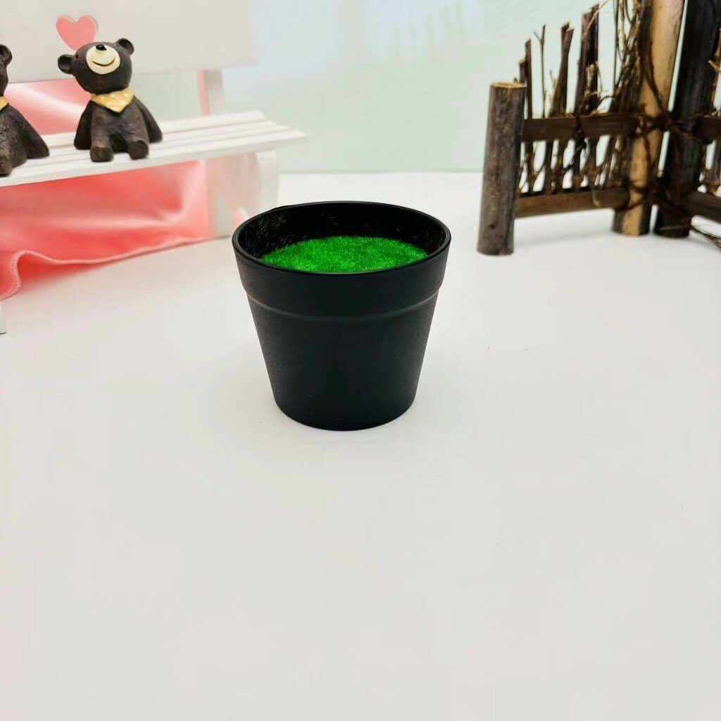 Plastic craft миниатюрное искусственное растение в горшке с дизайном для дома офиса машины и сада черный стакан 6 5 см