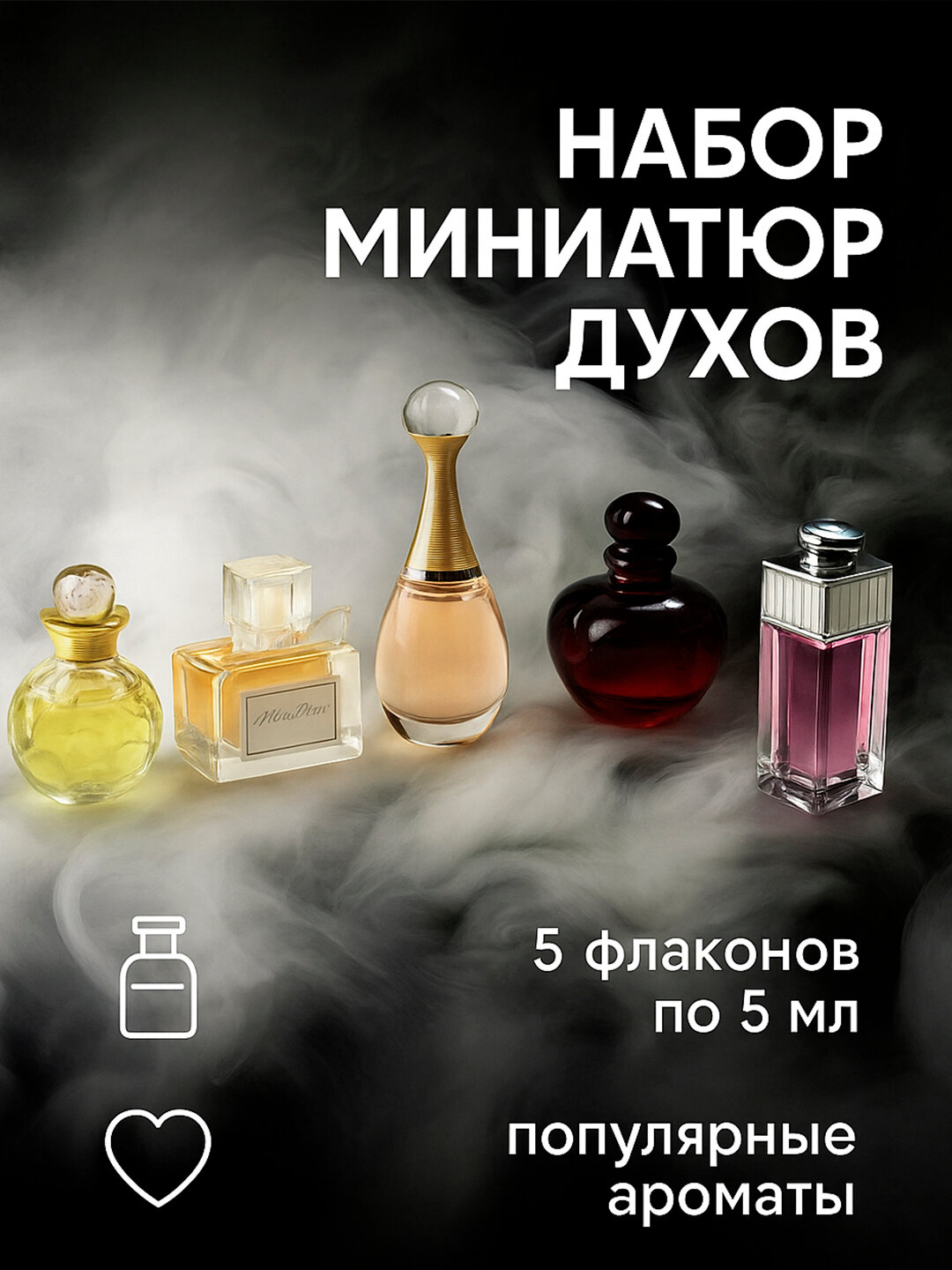 Миниатюрный набор Dior Les Parfums коллекция женских духов duxi — фото 1