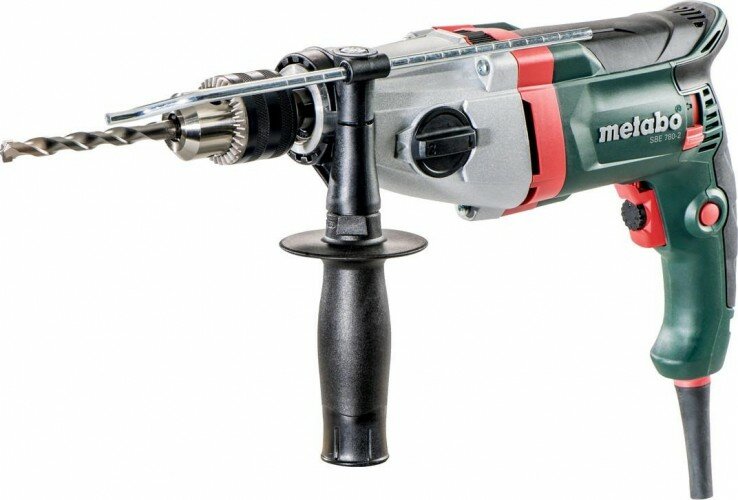 Дрель ударная сетевая METABO SBE 780 - 2 (ЗВП) двухскоростная кейс 600781510