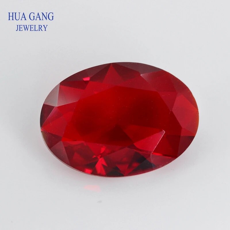 Синтетические стеклянные бусины 50 шт разные цвета овальные 3-18 мм red 3x4mm(50pcs)