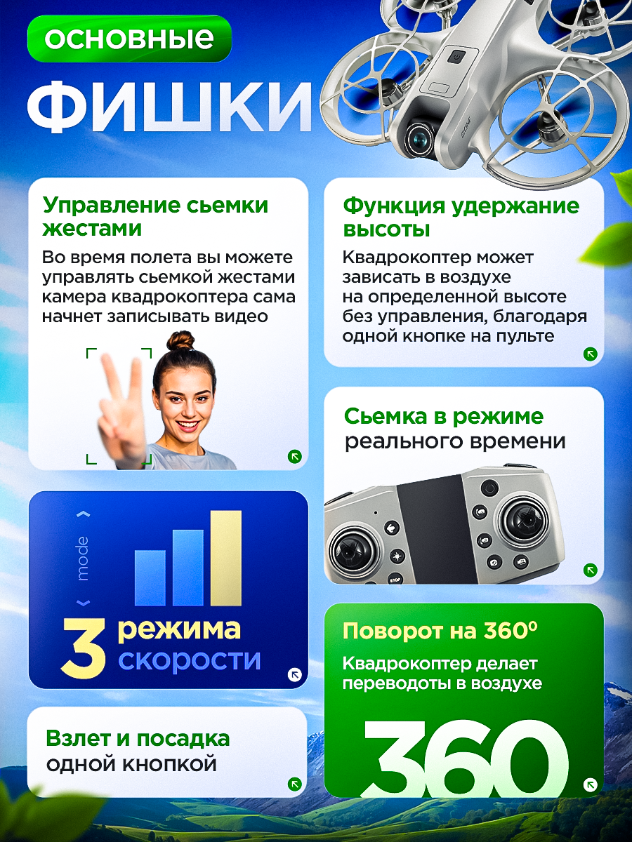 Квадрокоптер с камерой M88 — фото 1