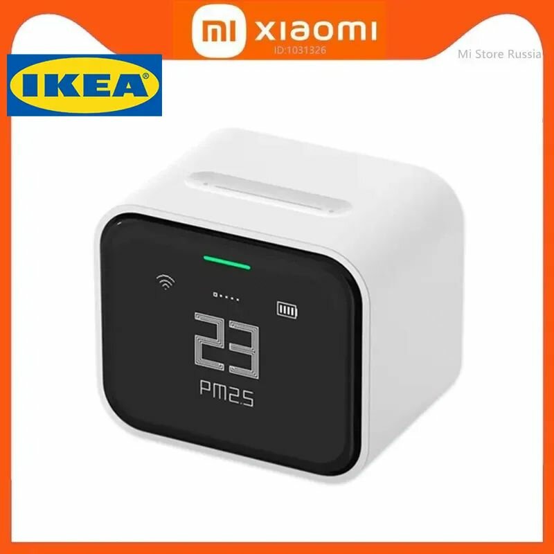 Фотографии Анализатор качества воздуха Xiaomi Qingping Air Monitor Lite датчик углекислого газа СО2, 5 в 1 (температура, влажность СО2 PM2.5 PM10 - летучие частицы) MiHome Apple HomeKit CGDN1, Белый