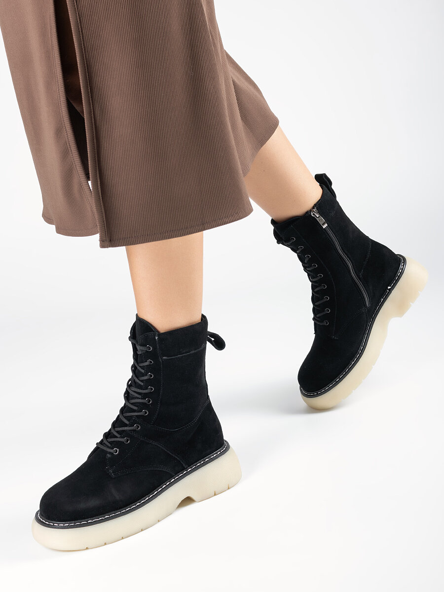 Ботинки берцы женские зимние утепленные 2026, размер 38, черный — фото 1