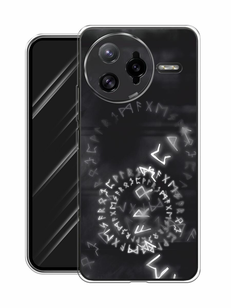 Силиконовый чехол на Poco F7 Ultra / Поко F7 Ультра с принтом "Руны" — фото 1