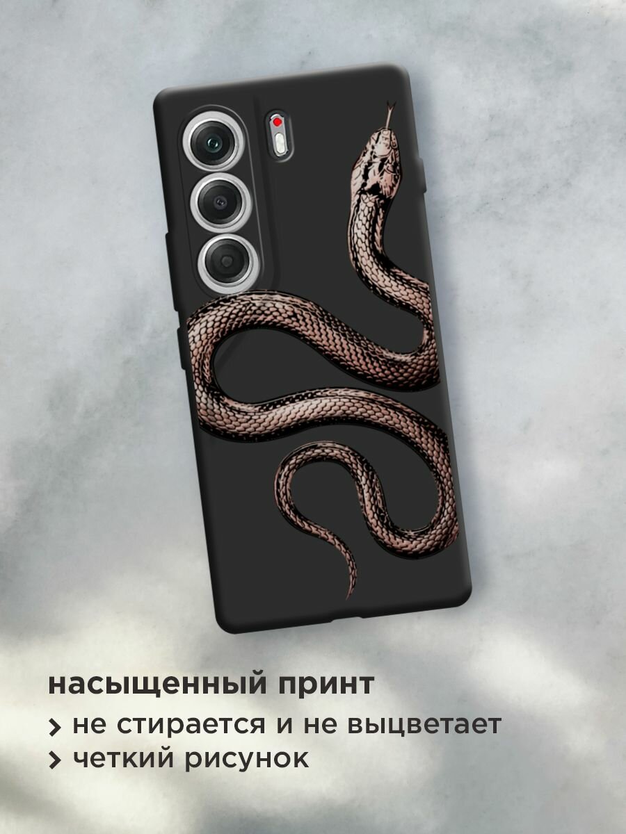 Чехол на Tecno Camon 40 / Текно Камон 40 с принтом "Rose snake 2" — фото 1