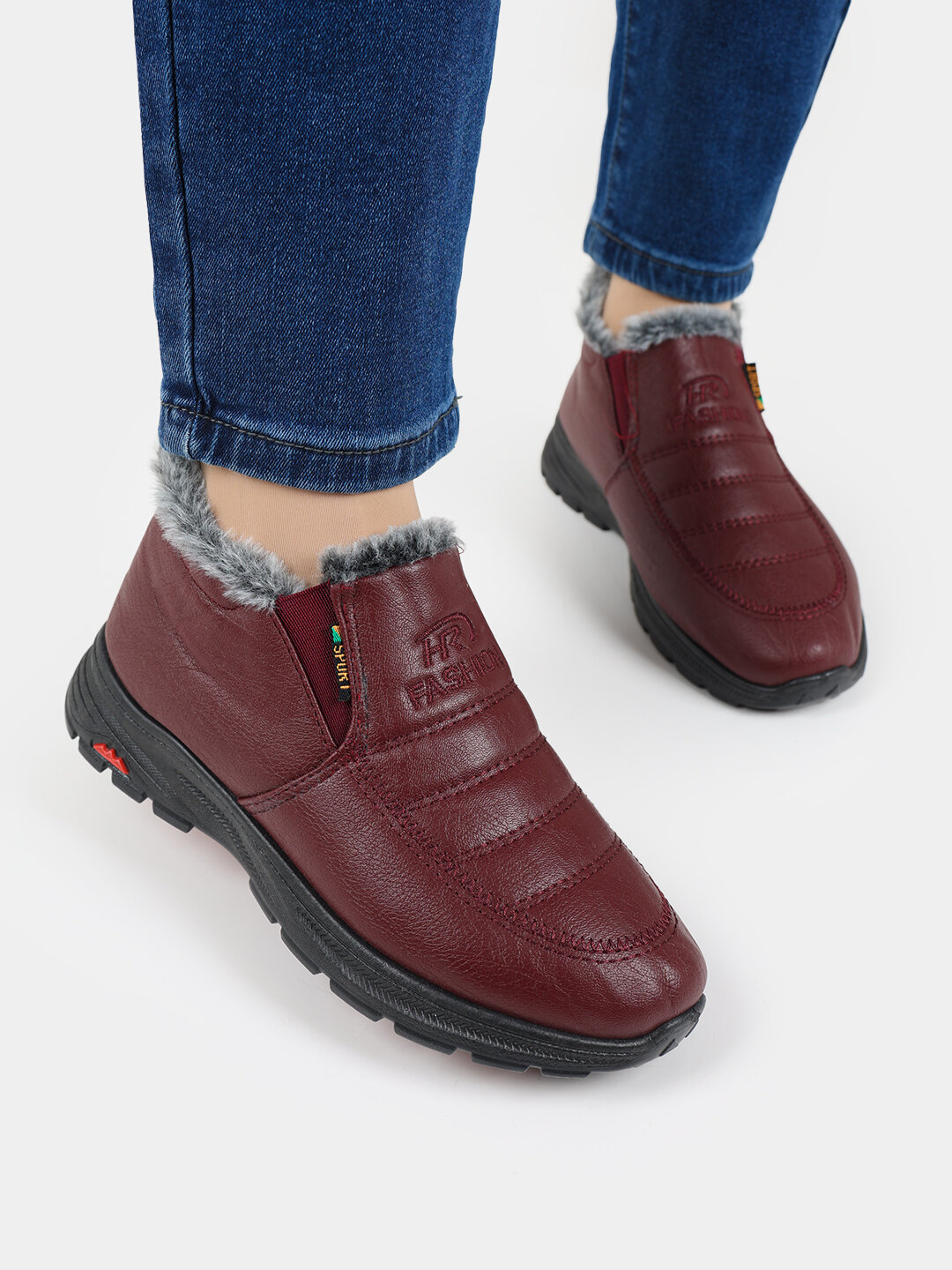 Полусапоги, размер 39, бордовый — фото 1