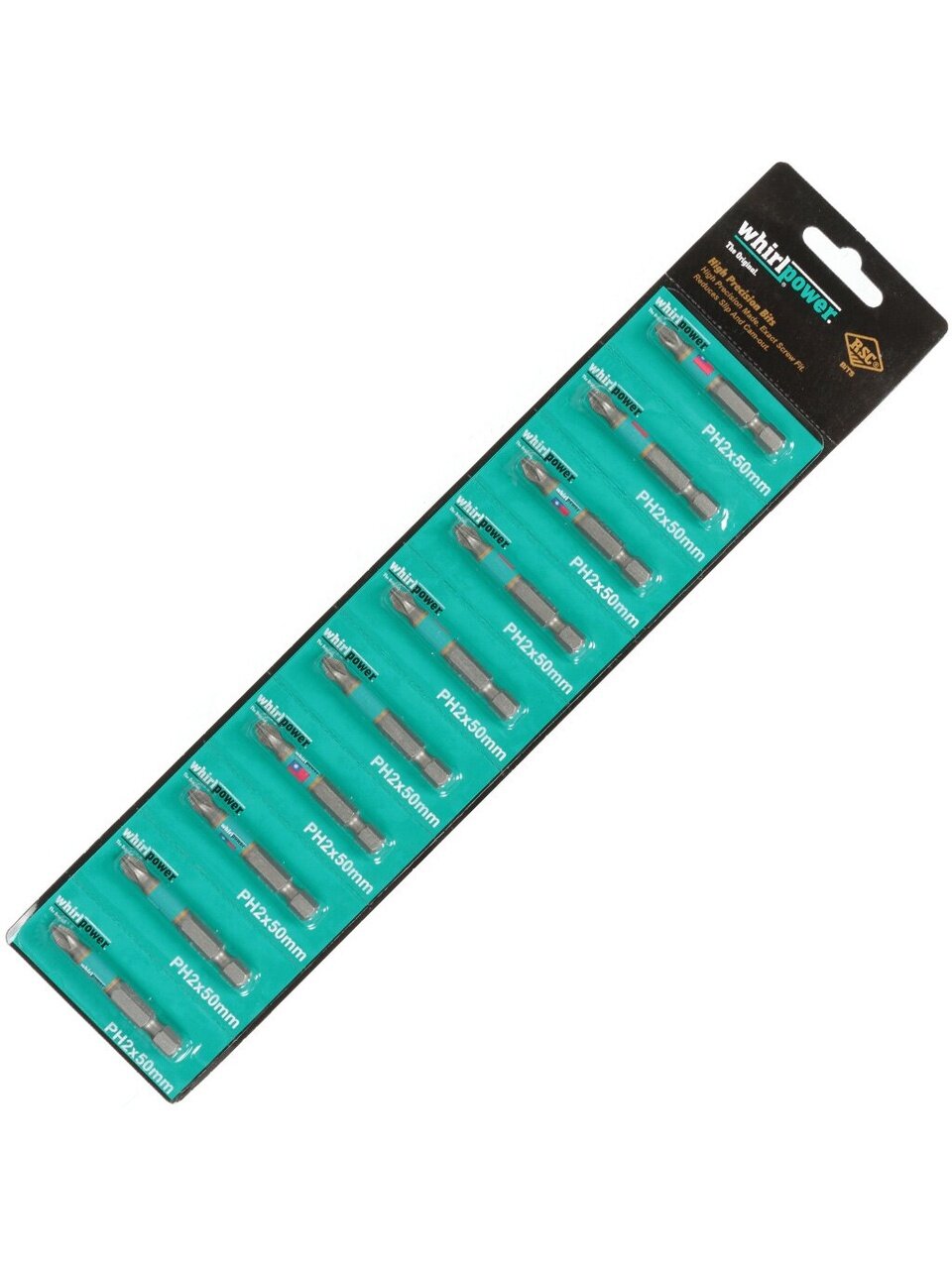 Набор бит Whirlpower Ph2 50 мм 10 шт RSC 261 индивидуальная упаковка