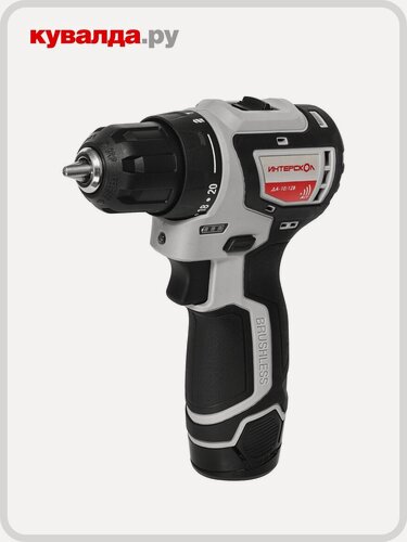 Изображение товара Дрель-шуруповерт аккумуляторная ИНТЕРСКОЛ ДА-10/12В минимакс 2 2ач кейс