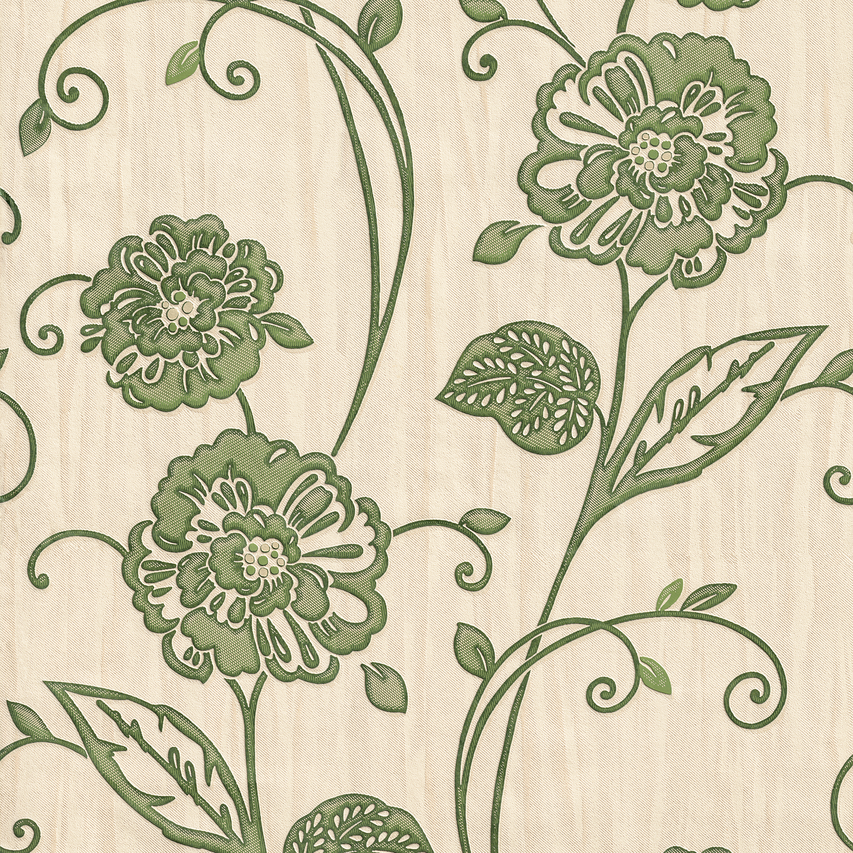 Обои Erismann Винил на флизелине 106 м х 10 м бежевый-зелёный 2325-6 пр-во Россия