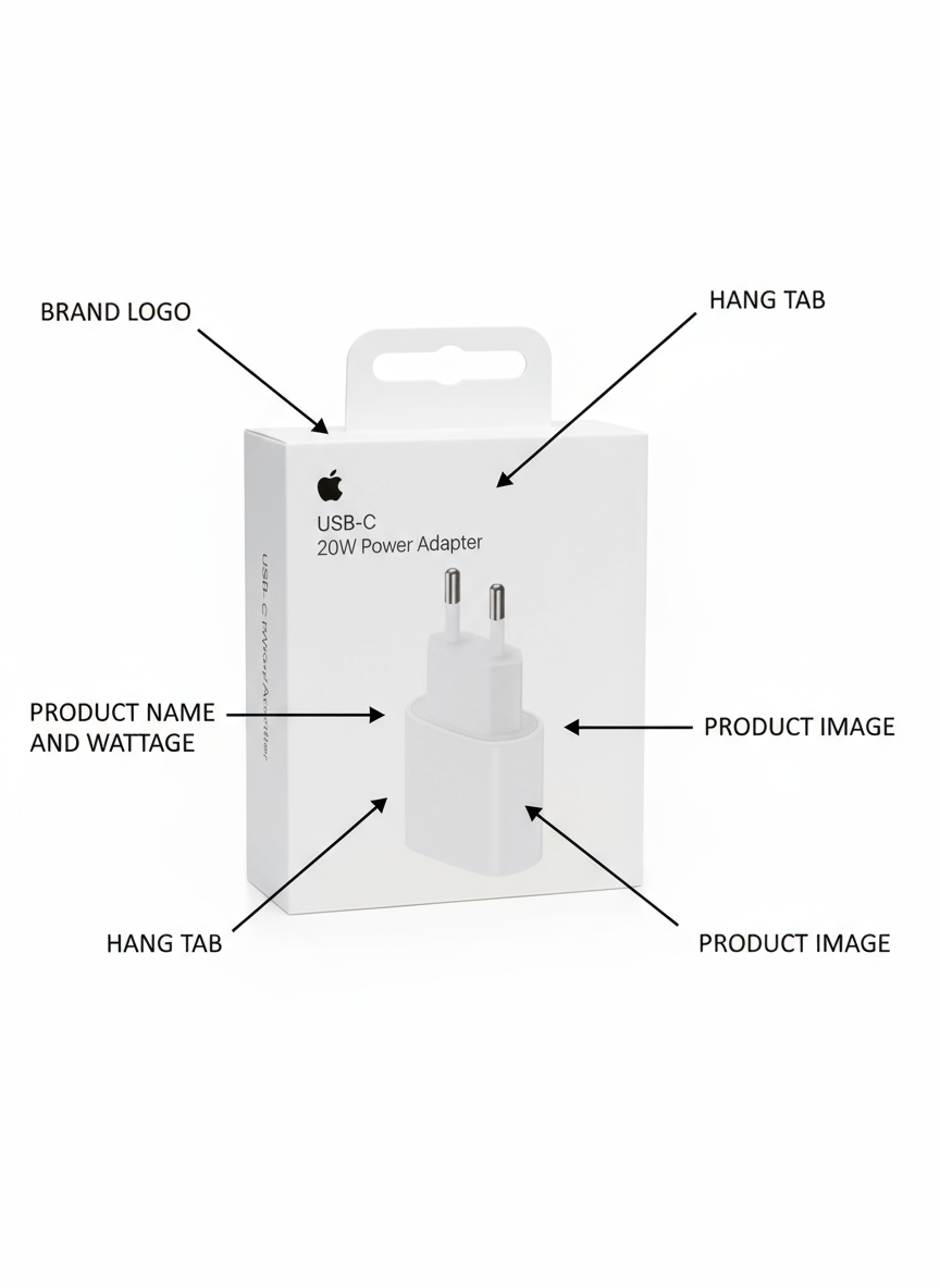 Адаптер питания 2ping для вашего IOS устройство, 20W, Type-C быстрая зарядка. (ORG) — фото 1