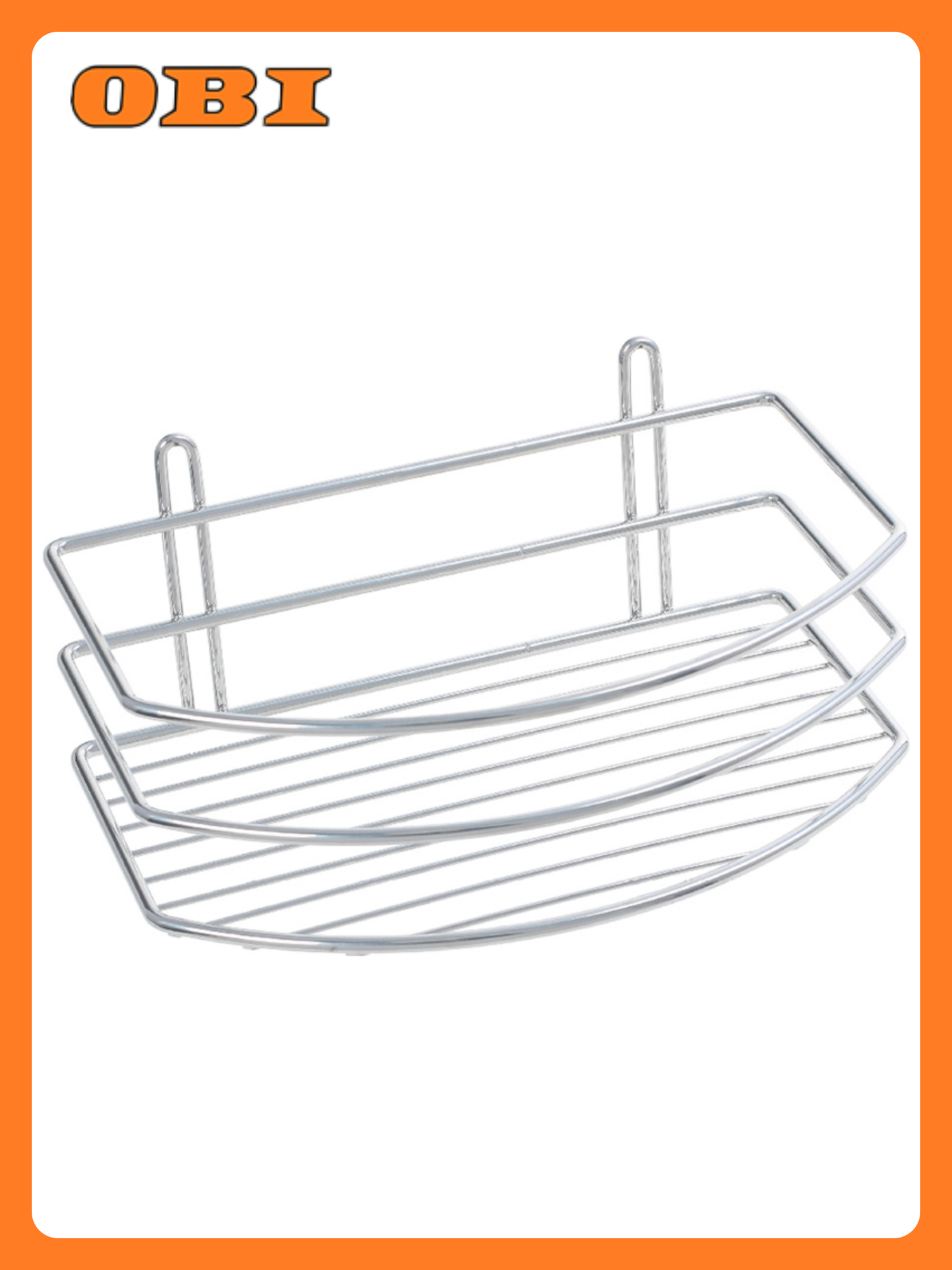 Полка овальная 1-этажная серая