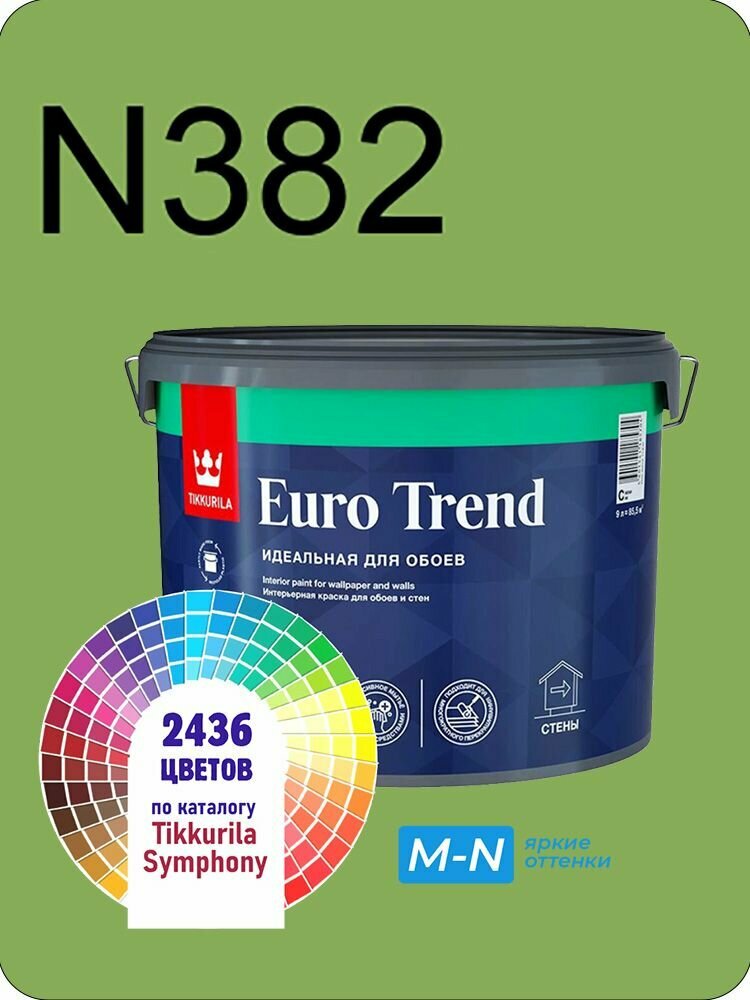 Краска для обоев Tikkurila Euro Trend 9л. яркие оттенки N382