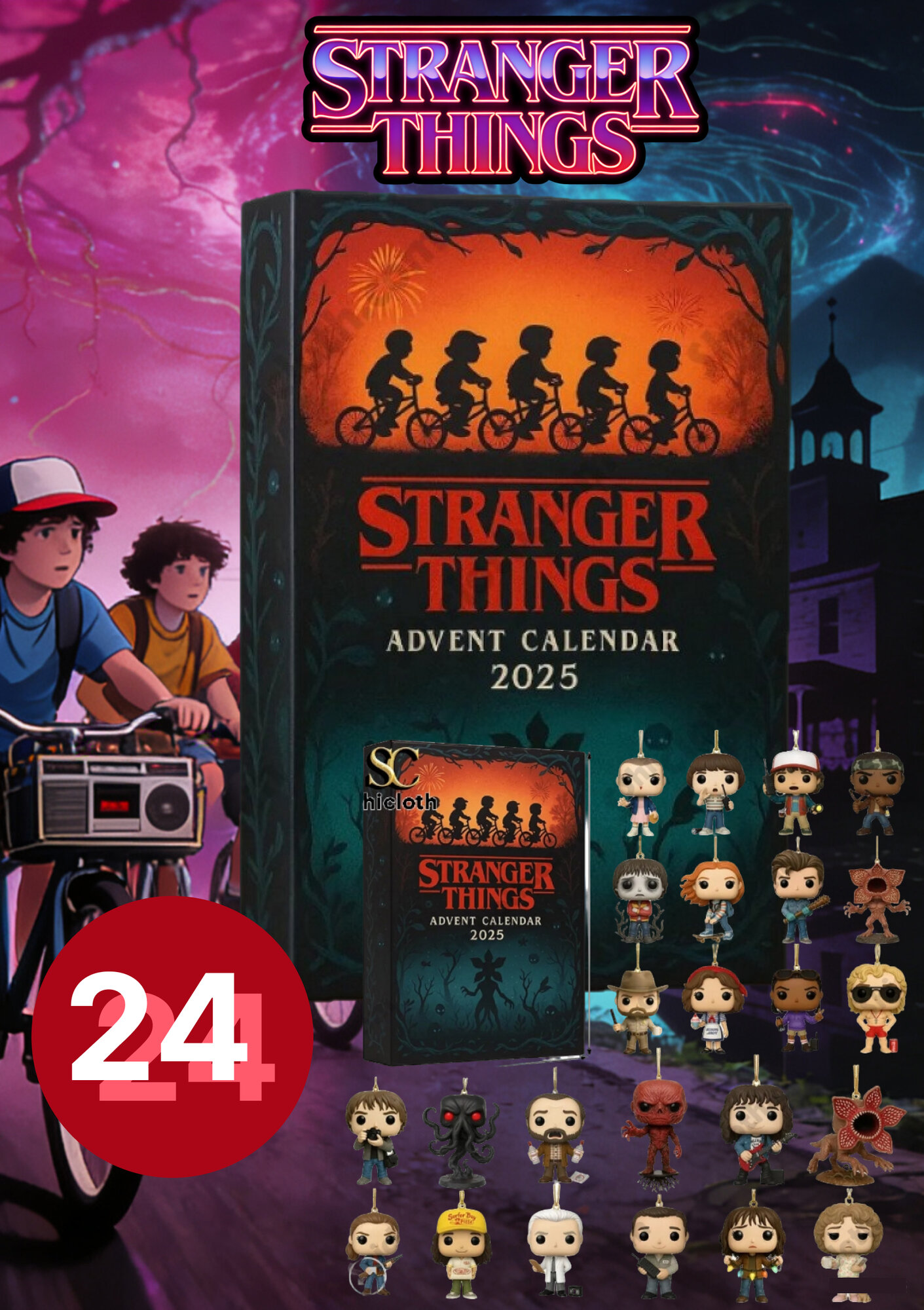 Funko! POP Адвент календарь Очень Странные Дела Advent Calendar: Stranger Things 2025-24 Days Of Surprise