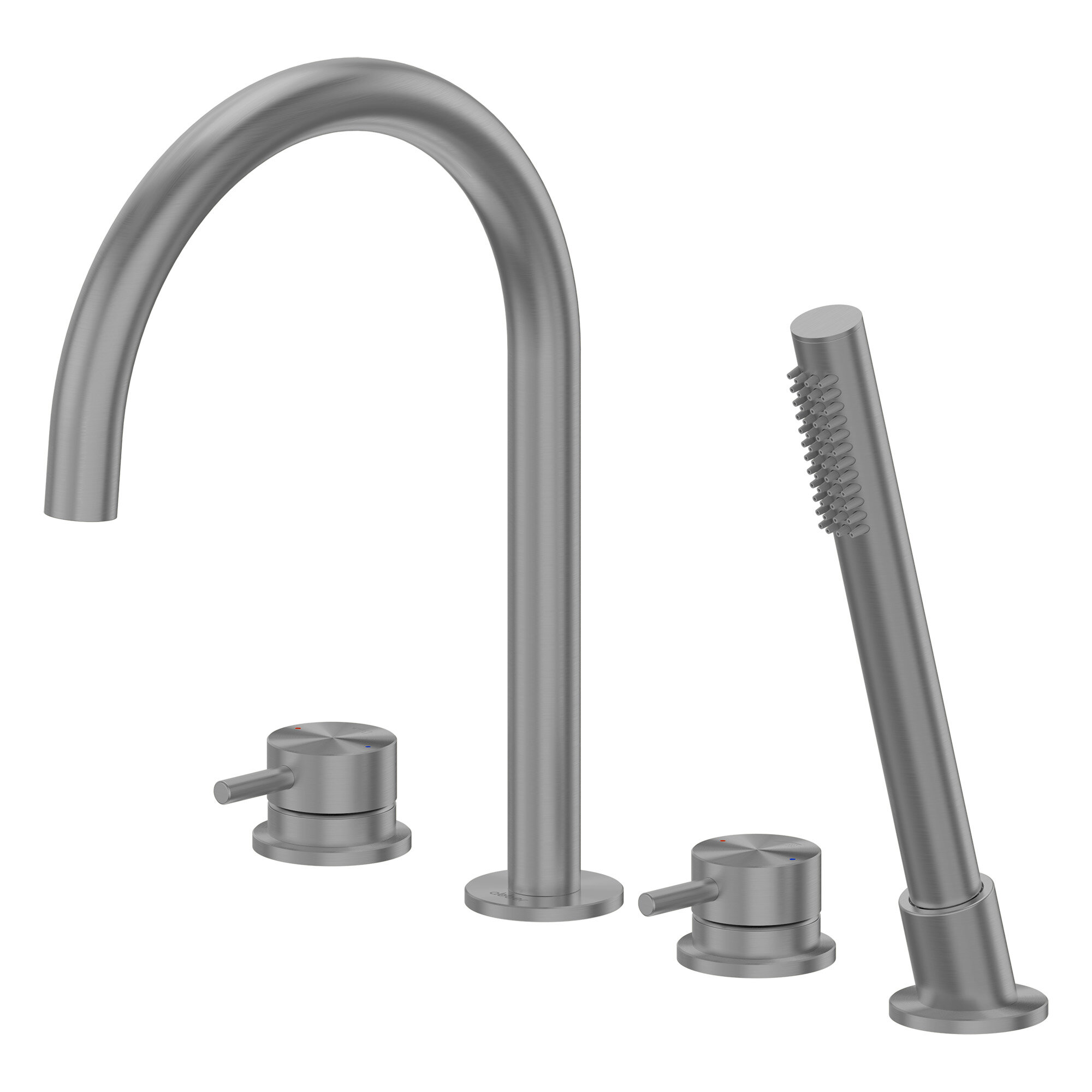 Смеситель ABBER Wasser Kreis 316 AF8113BGG на борт ванны, брашированная оружейная сталь