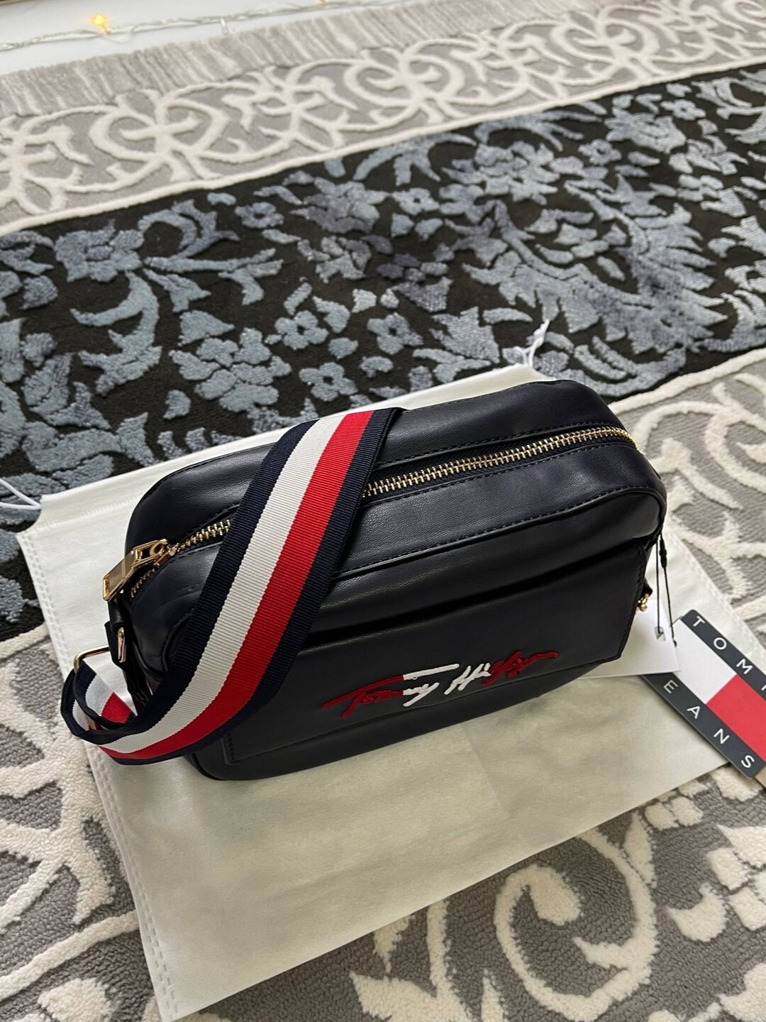 Сумка барсетка , фактура гладкая, темно-синий — фото 1