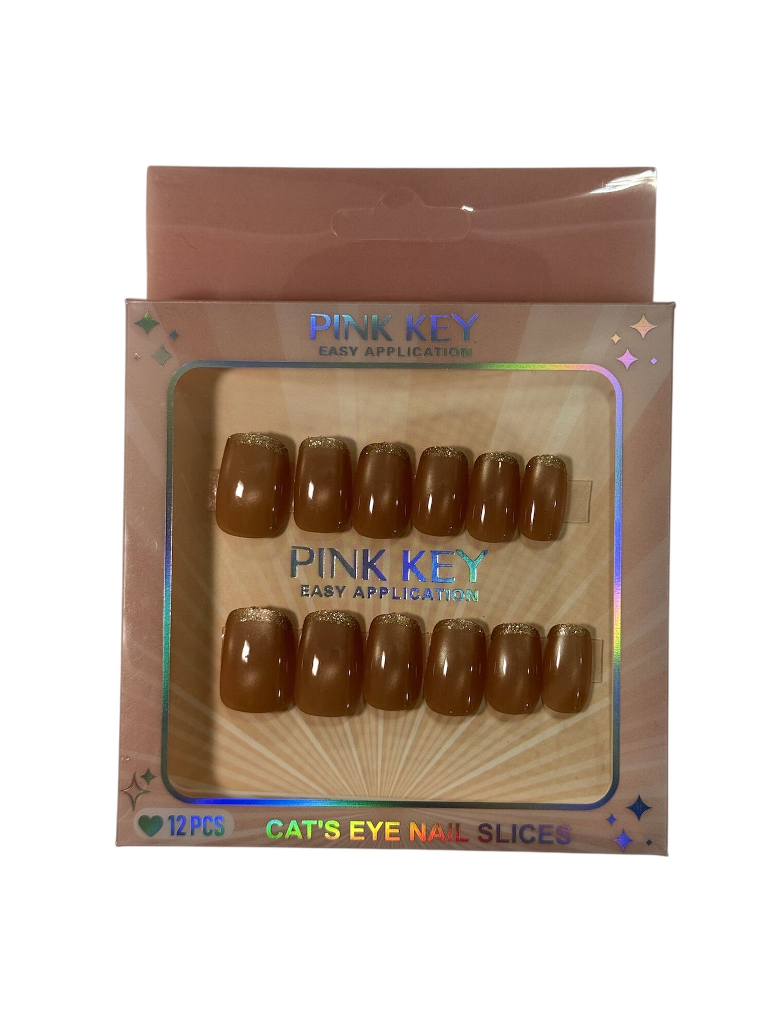 Набор накладных ногтей "Простой маникюр", для ногтей на ногах №4, ABS пластик, 12 шт