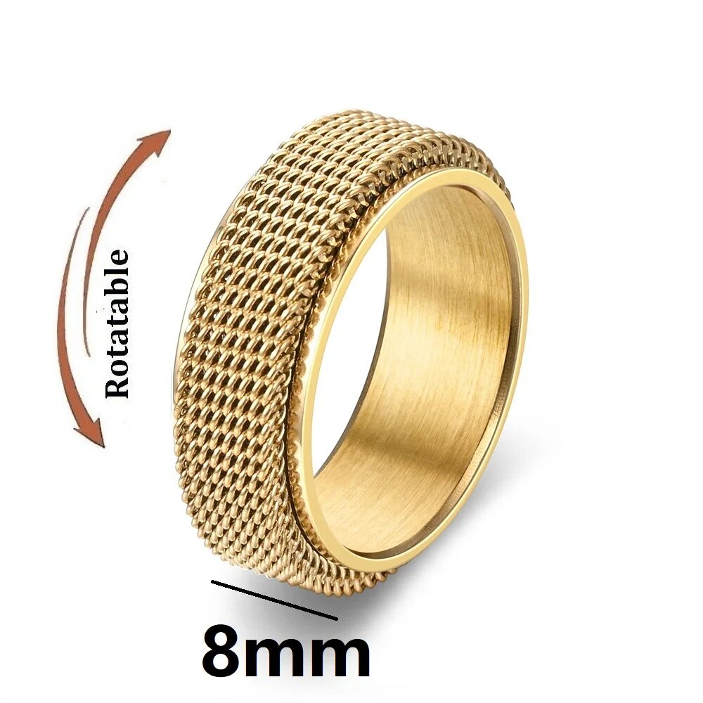 Металлический спиннер-кольцо для мужчин ring-2006-gold, 12