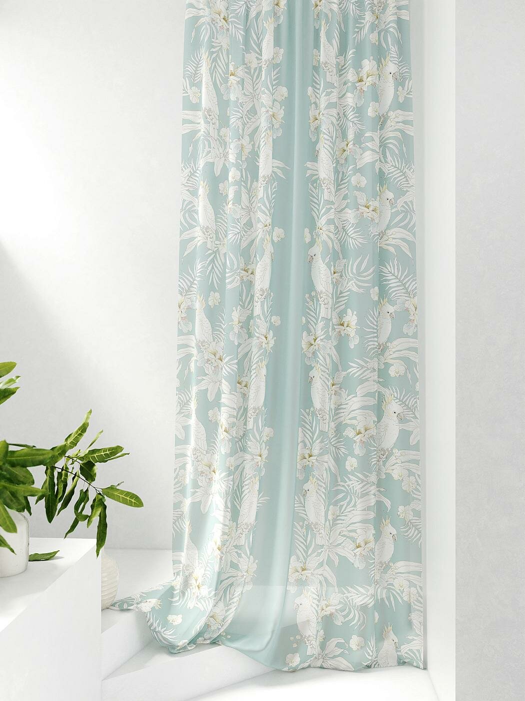 Штора для спальни и гостиной готовая 150x260 см с рисунком (589043-260)