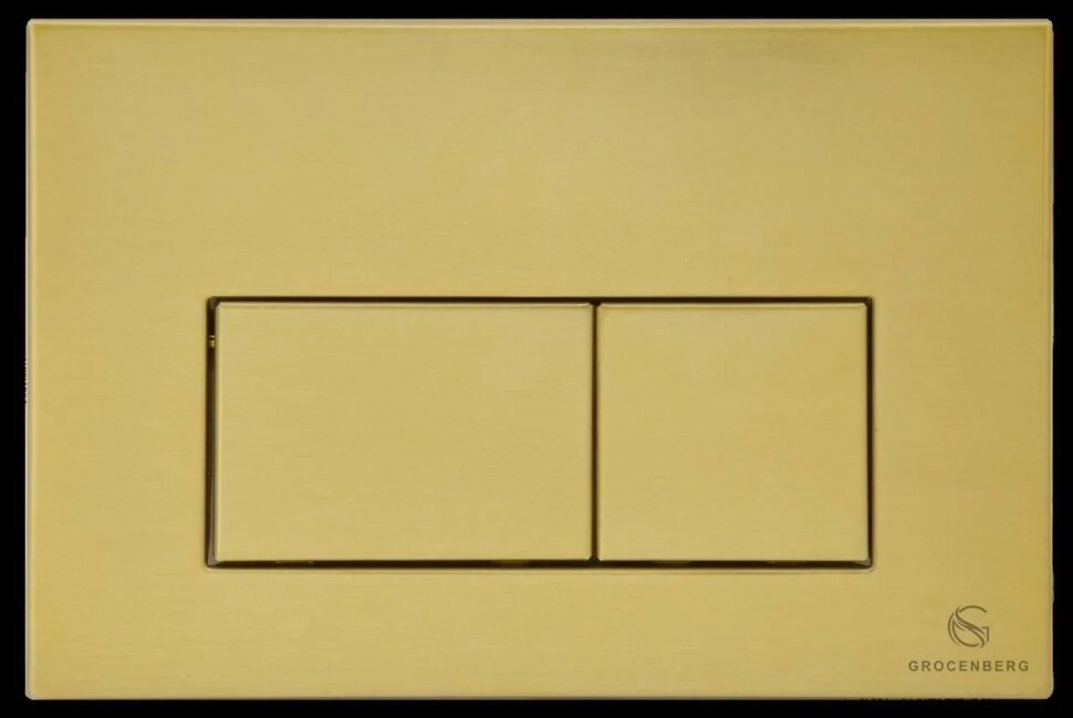 Кнопка смыва для унитаза (металл) GROCENBERG KM3070MG Матовое золото