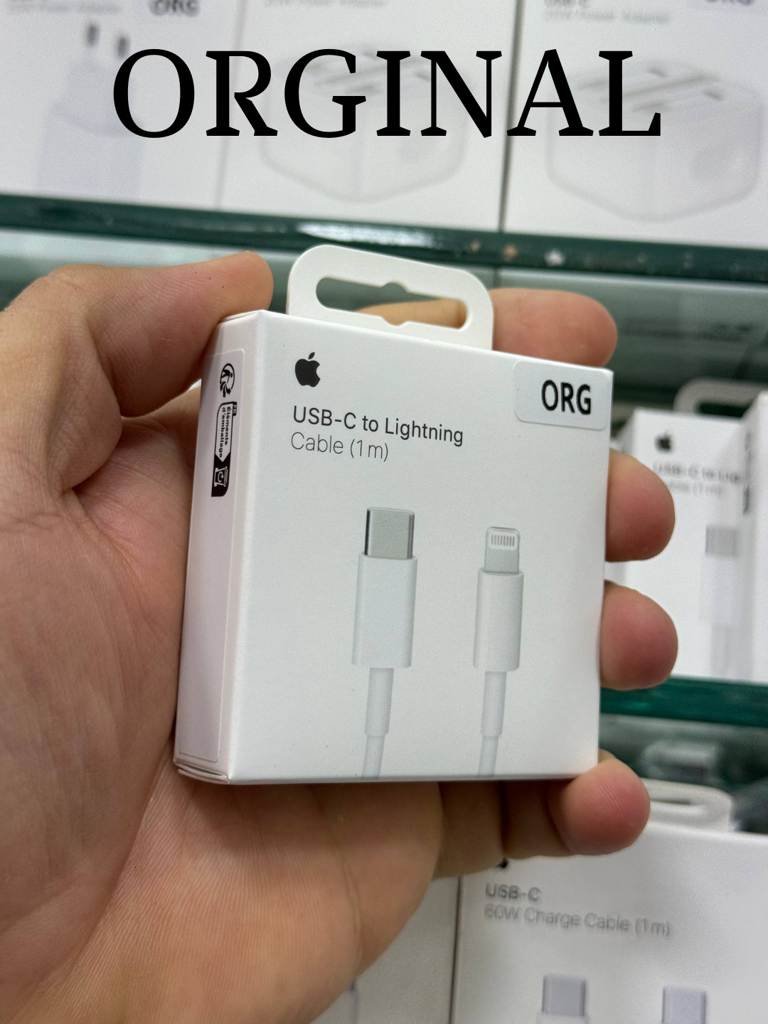Оригинал айфон кабель, шнур, Type-C to Lightning USB проводной Apple Оригинал кабель - для iPhone X,11,12,13,14 Pro Max — фото 1